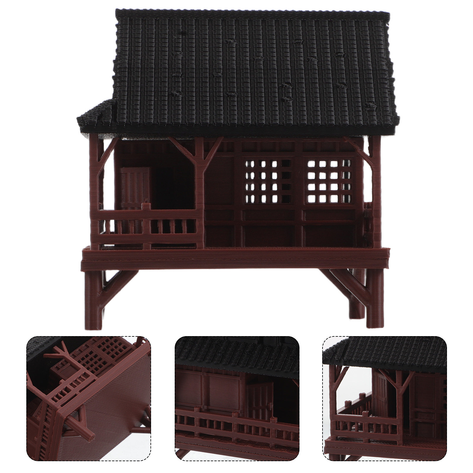 Bonsai Garden Landscape Design - Pavillon miniature pour micro-paysage, statue, décoration