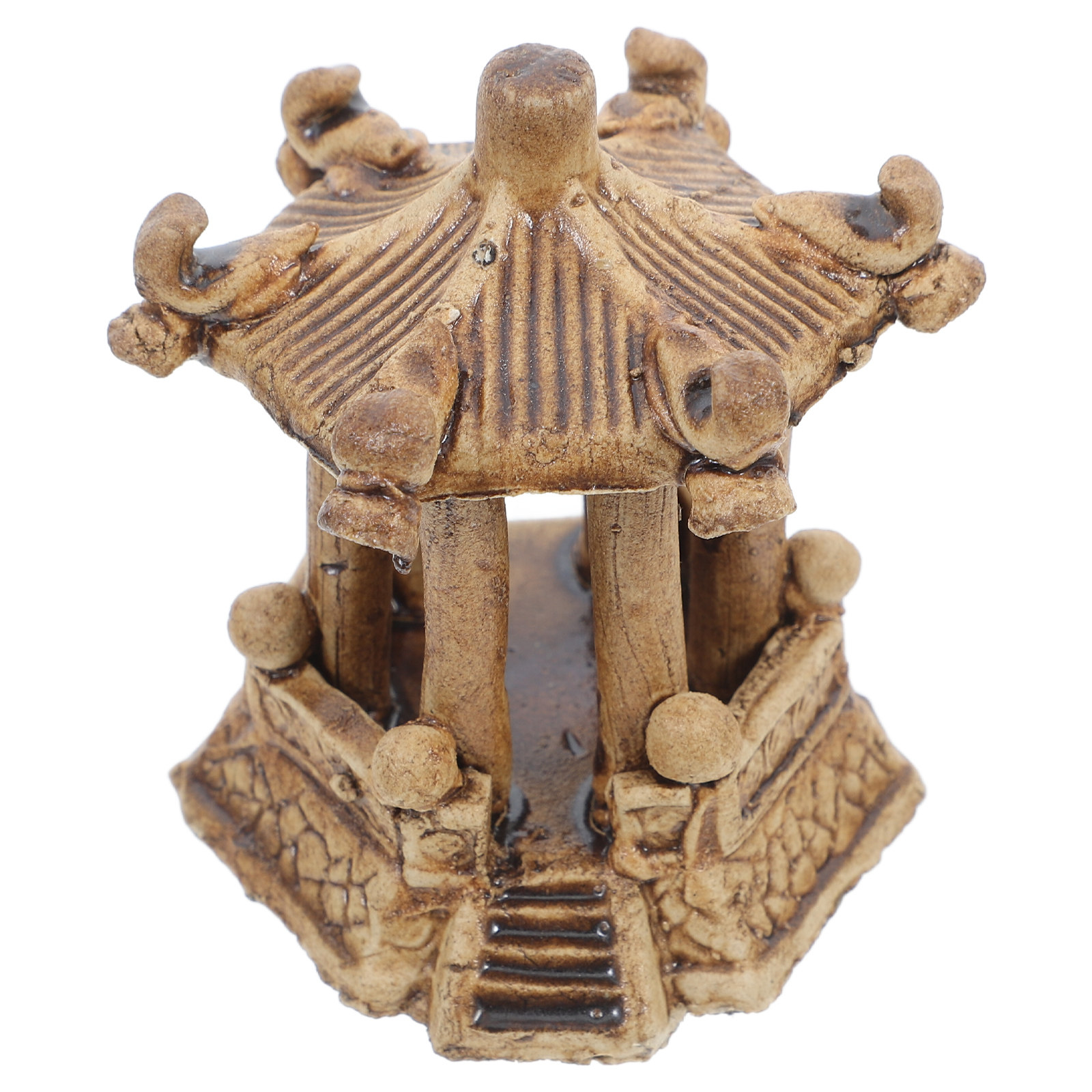 Bonsai Garden Miniature - Statue de pagode hexagonale miniature en