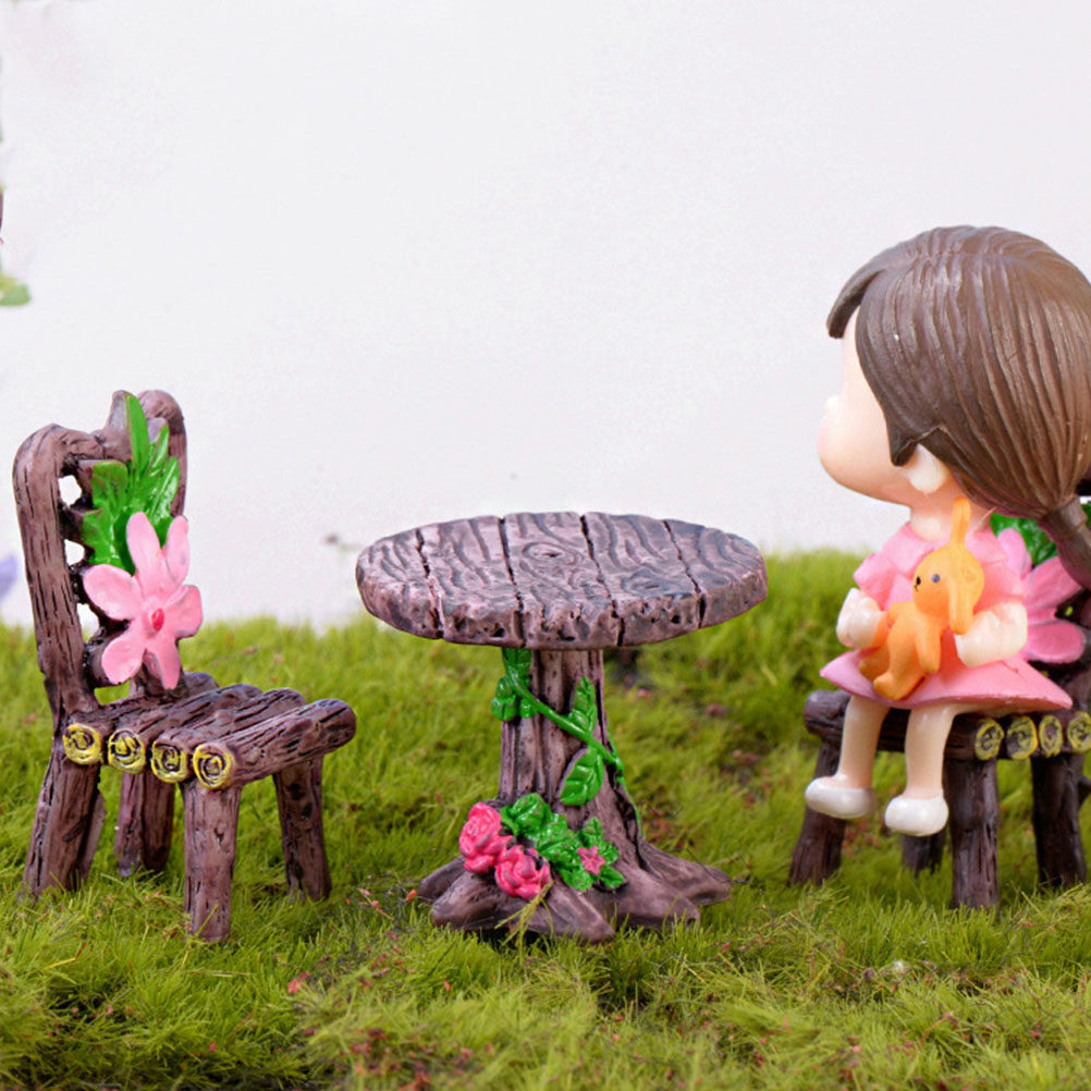 Bonsai Garden Miniature - 5 ensembles de mini chaises et