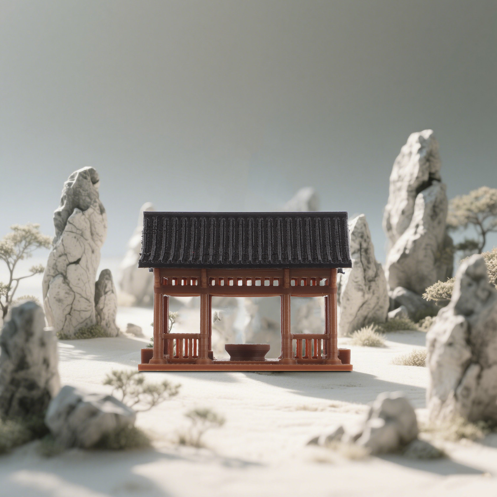Statue de mini-pavillon hexago - Bonsai Garden Landscape Design avis et prix